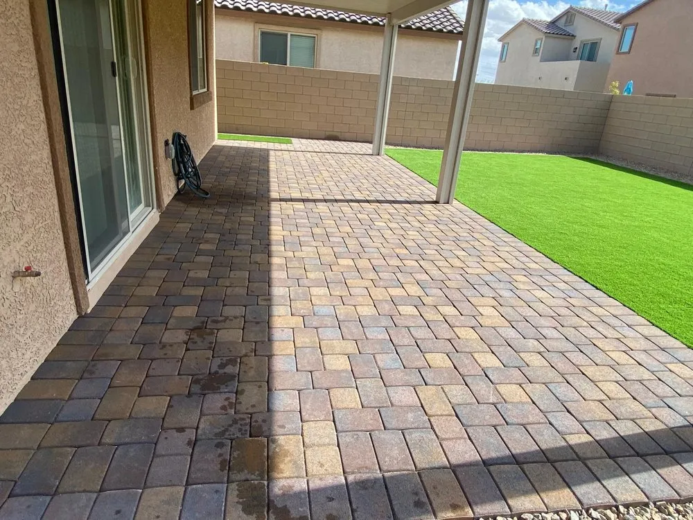 Professional yard maintenance for residential properties in Las Vegas, NV by LV Brothers Construction