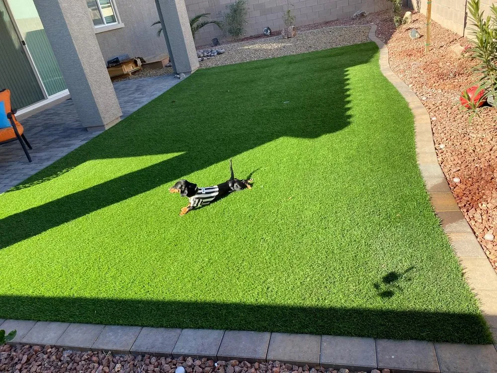 Custom landscaping services for residential properties in Las Vegas, NV by LV Brothers Construction