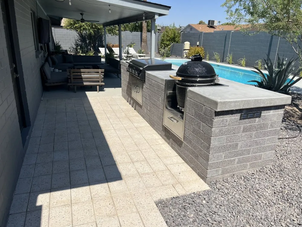 Professional garden landscaping for residential properties across Phoenix, AZ - LV Concrete Services