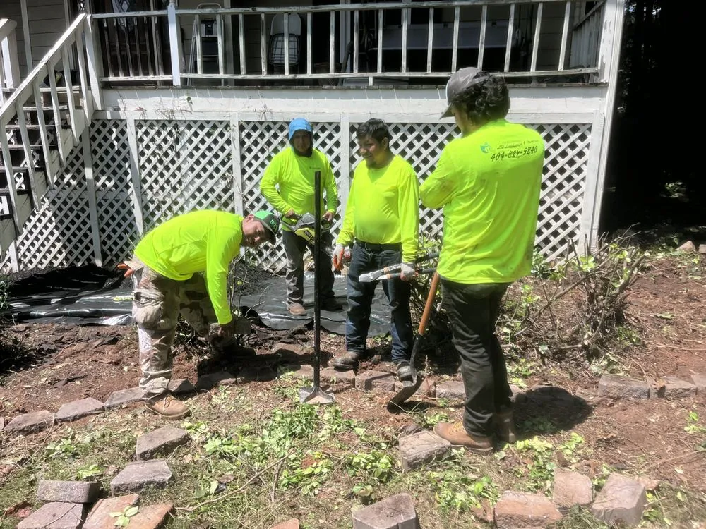 Local garden landscaping with custom design in Marietta, GA by LV Landscape & Hardscape