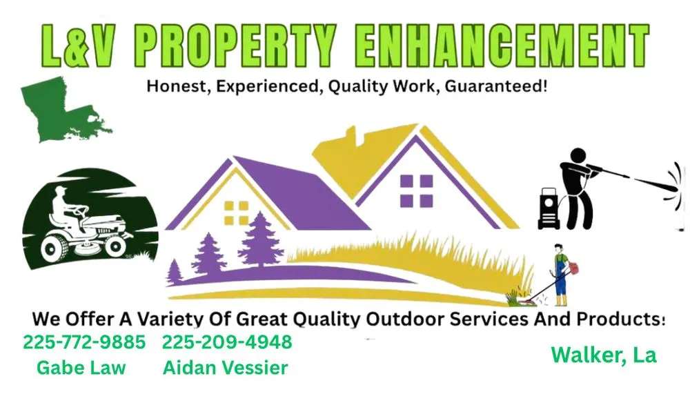 Affordable yard maintenance in Walker, LA by L&V Property Enhancement