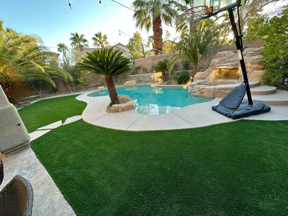 Custom outdoor landscaping for year-round maintenance in Salt Lake City, UT by LV Synthetic Grass