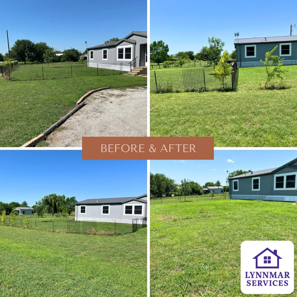 Affordable yard cleanup service for year-round maintenance in Krum, TX by Lynnmar Services