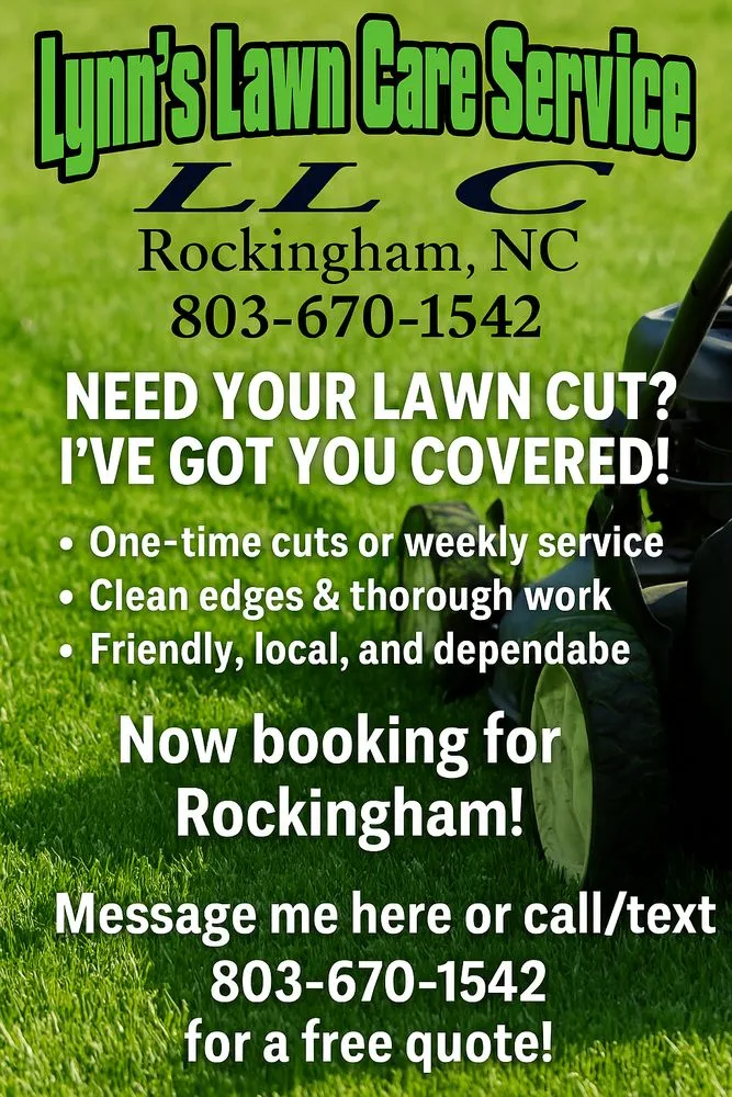 Professional residential landscaping in Rockingham, NC by Lynn’s Lawn Care Service