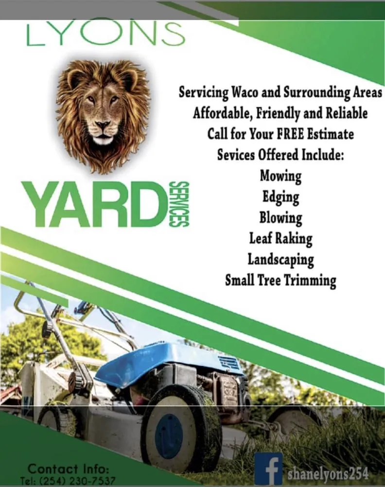 Local lawn mowing service with custom design in Waco, TX by Lyons Yard Services