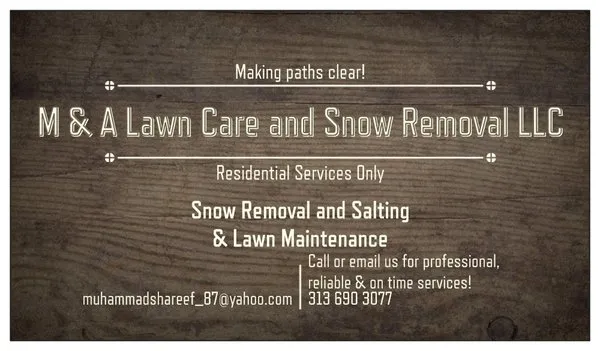 M & A Lawn Care and Snow Removal Logo