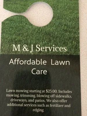 M & J Lawn Care Service Logo