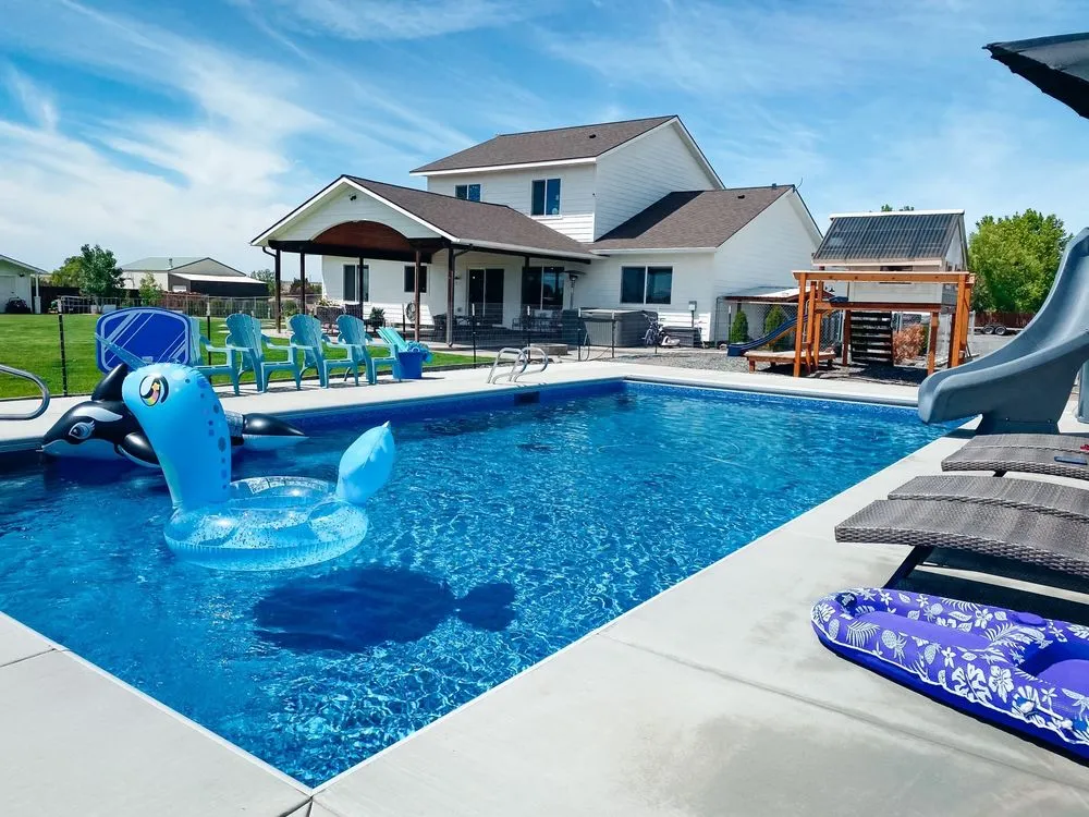 Custom outdoor landscaping with custom design across Kennewick, WA - M & M Pools And More