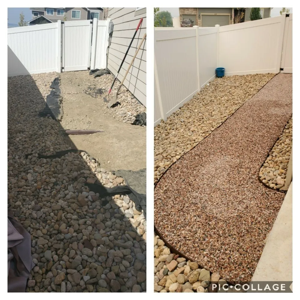 Custom landscape installation in Berthoud, CO - M & N Stump Grinding and Small Tree Services