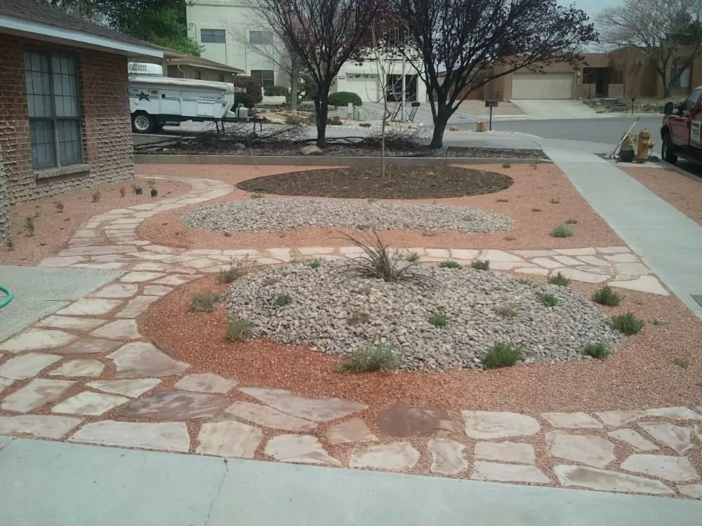 Custom landscape design with custom design in Rio Rancho, NM by M & R Landscape