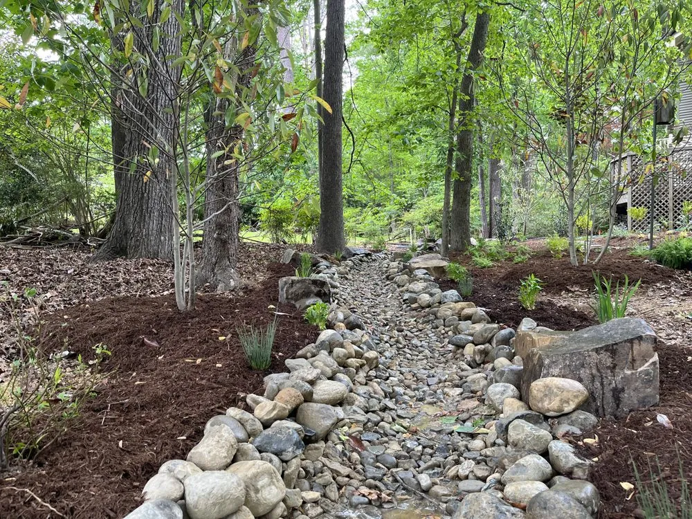 Reliable landscaping services for residential properties in Cary, NC by M and M Landscape and Masonary