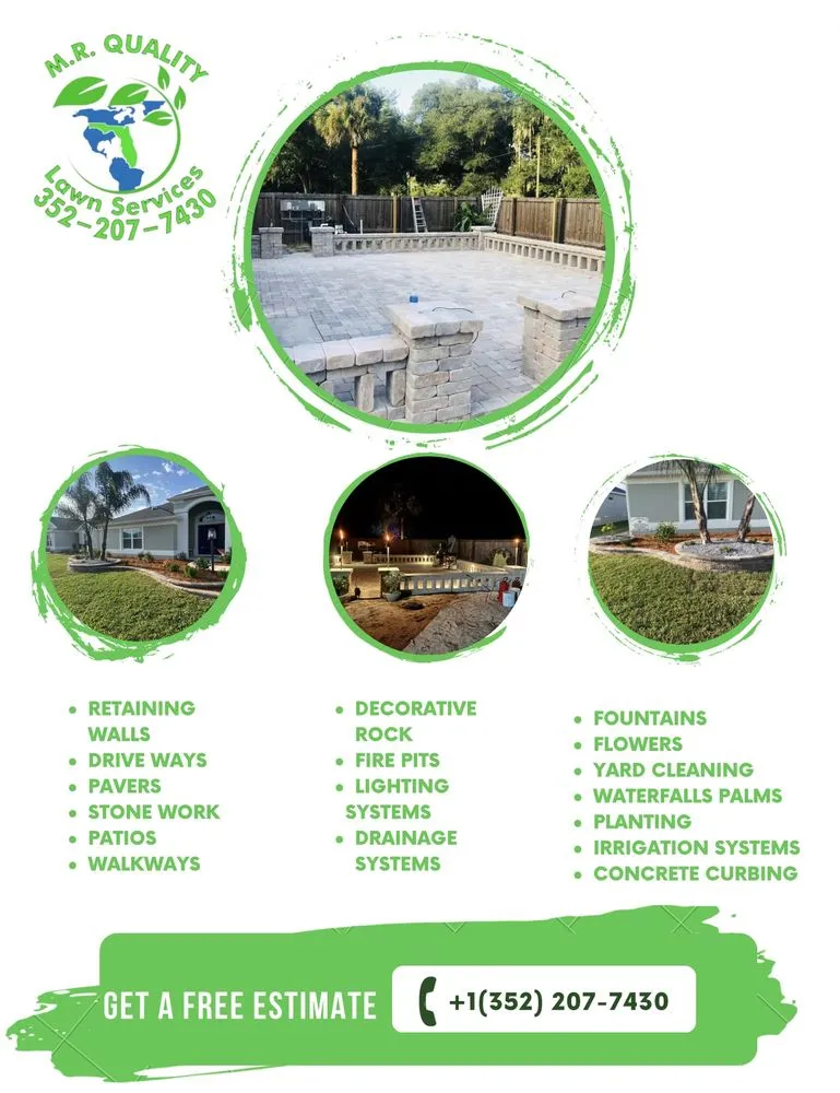 Professional residential landscaping for homes across The Villages, FL - M R Quality Lawn Services