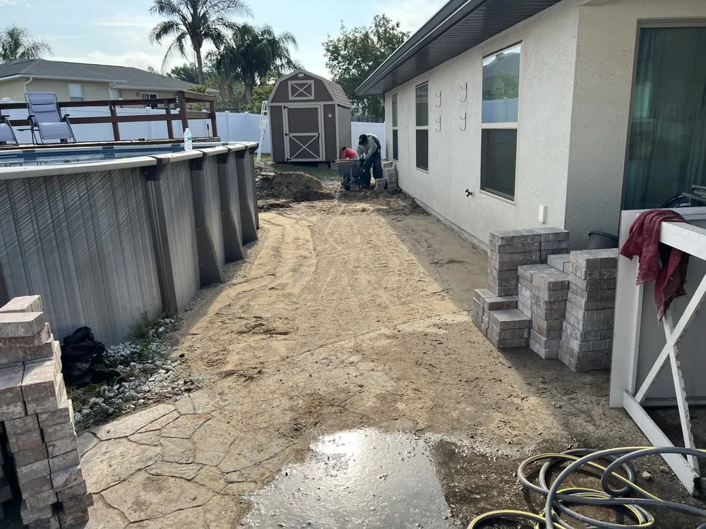 Affordable landscape installation in The Villages, FL by M Solid Construction