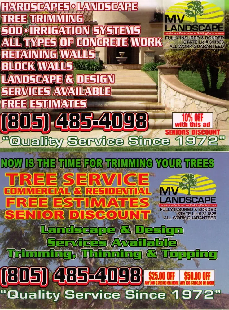 Professional garden landscaping experts serving Oxnard, CA - M V Landscape