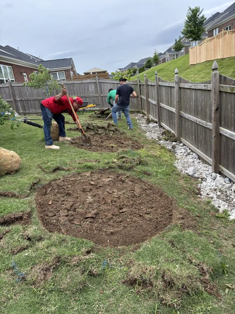 Custom landscape installation in Hermitage, TN - M3 Logistics