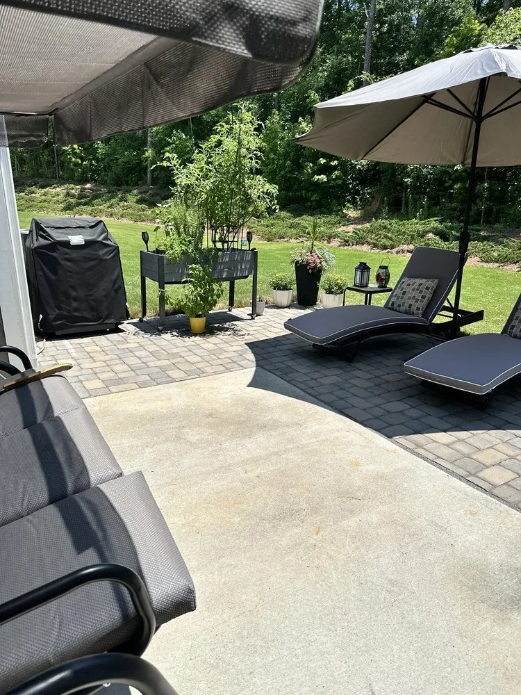 Custom landscape installation in Waxhaw, NC by Ma Outdoor Services