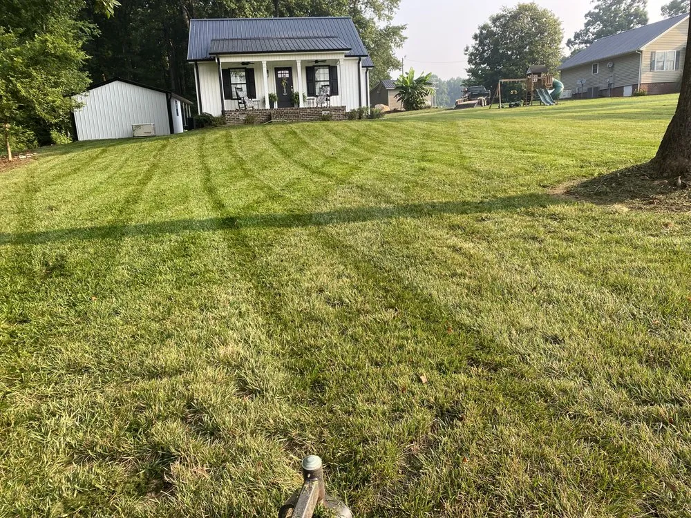 Custom outdoor landscaping with custom design across Graham, NC - Mabe’s Lawncare