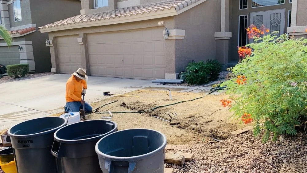 Professional landscape installation for residential properties in Mesa, AZ by Macias Landscaping