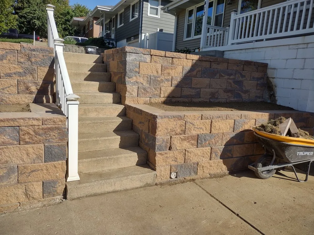 Custom landscape installation in Omaha, NE - Macias Landscaping Services