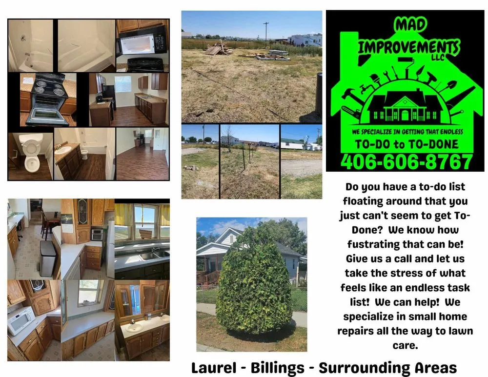 Trusted lawn mowing service experts serving Laurel, MT - Mad Improvements