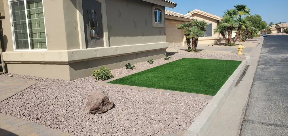 Custom garden landscaping for outdoor upgrades in El Mirage, AZ by Madera Landscaping