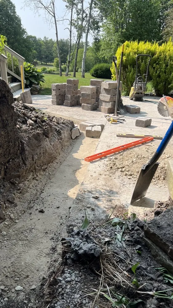 Custom landscape installation with custom design in Lombard, IL by Madrid’s Landscaping