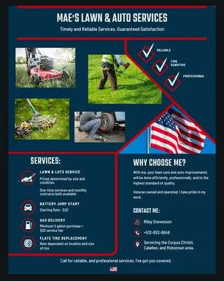 Mae's Lawn and Auto Services Logo