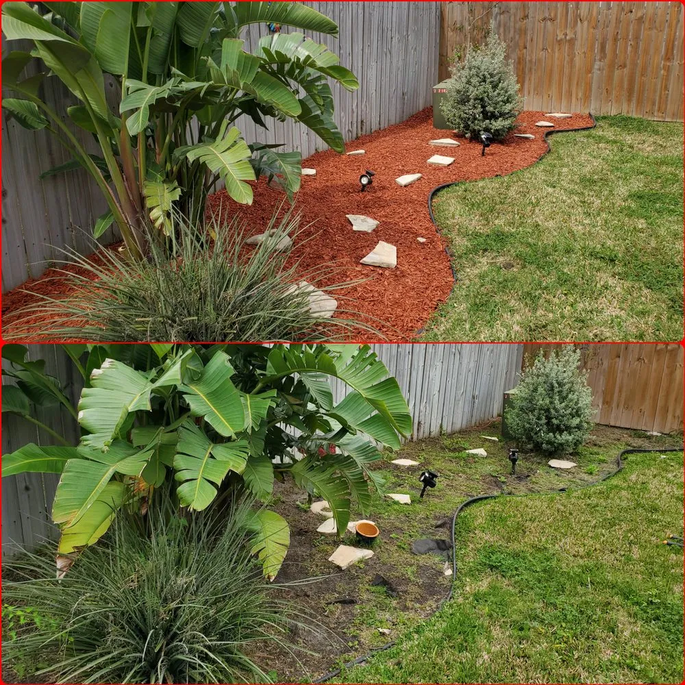 Affordable landscape installation in Corpus Christi, TX by Magic's Lawns & Landscape