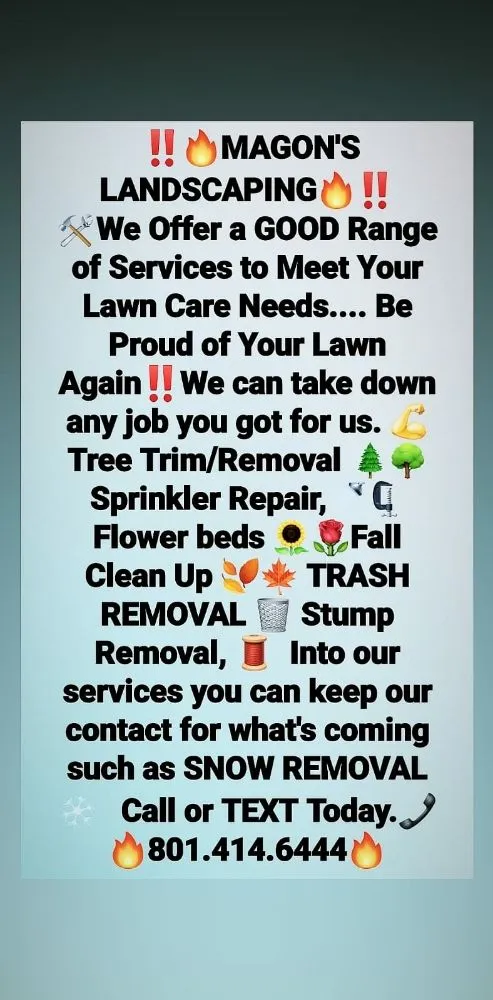 Top-rated yard maintenance experts serving Magna, UT - Magon's Landscaping