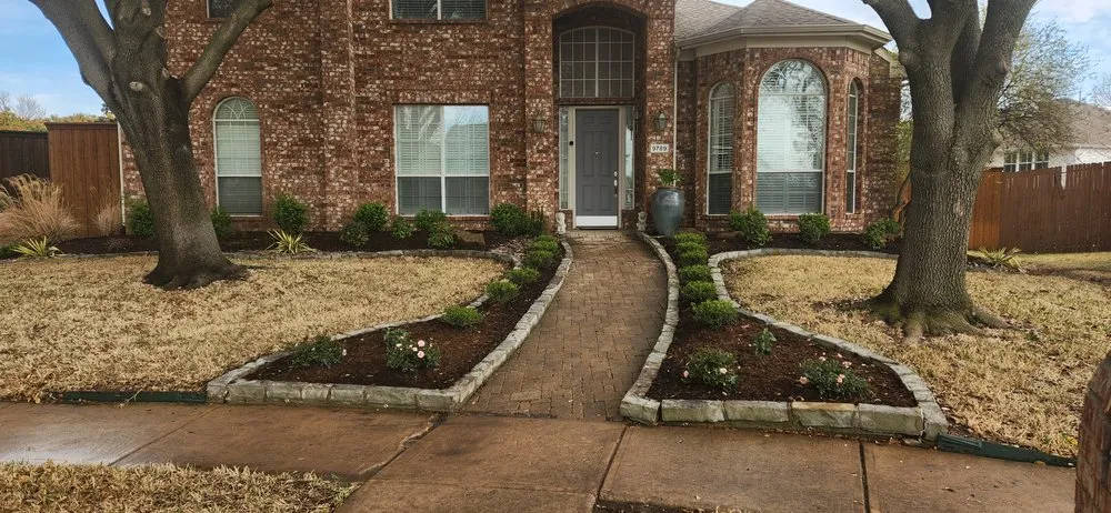 Local landscape installation in Frisco, TX by Main Street Lawn Care and Landscaping
