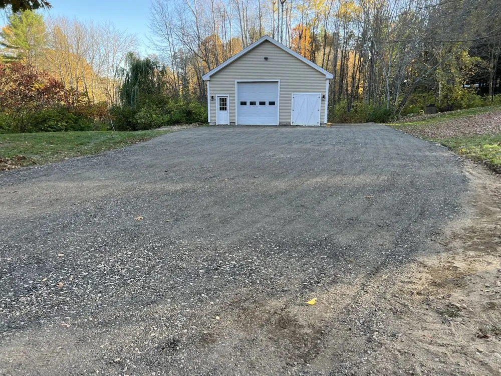 Custom landscape installation in Buxton, ME by Maine Property Works