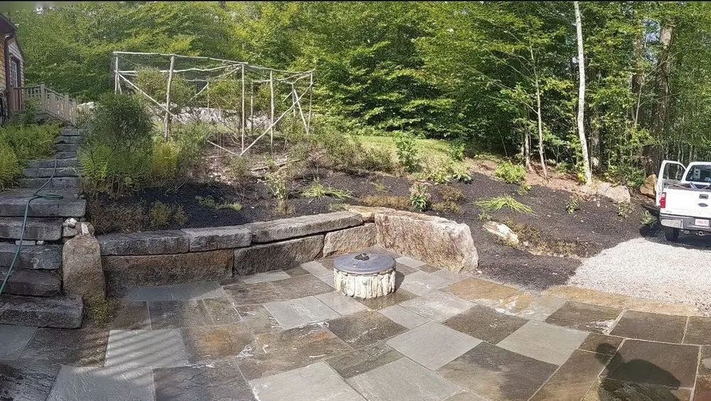 Trusted landscape installation in Brownfield, ME by Mainely Wood & Stone
