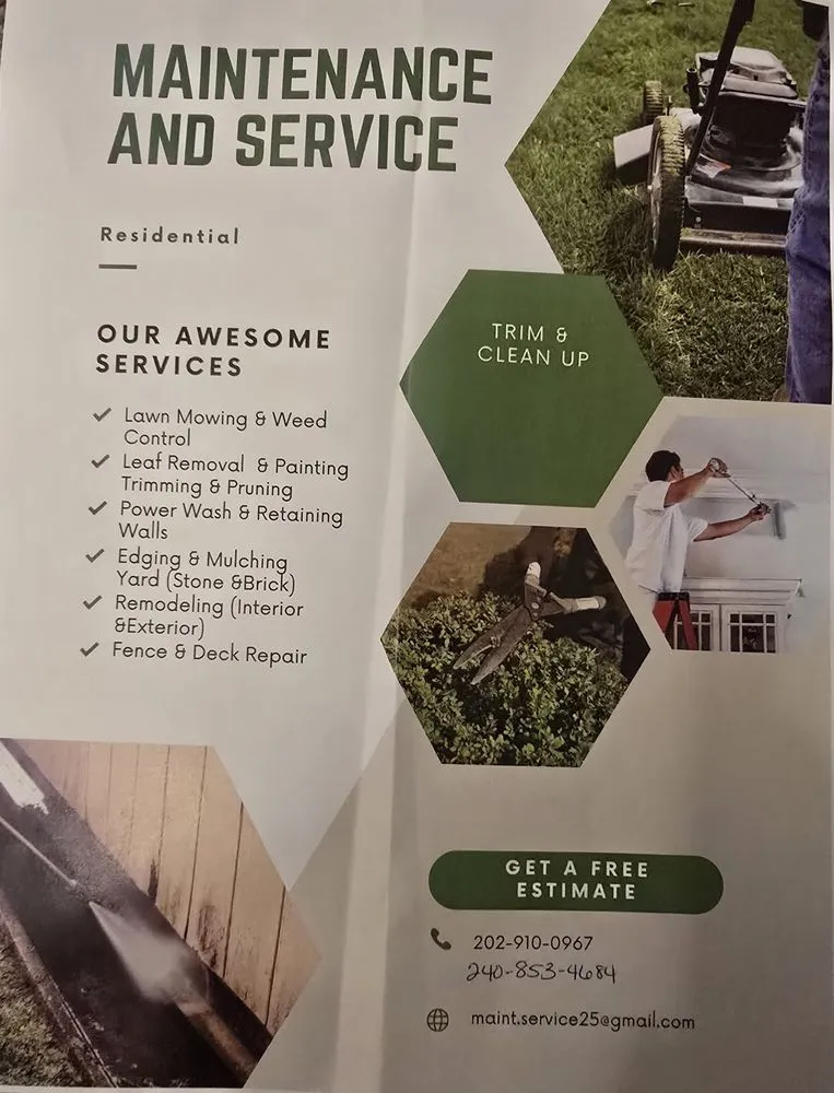 Reliable landscape installation for beautiful yards in Takoma Park, MD by Maintenance And Service