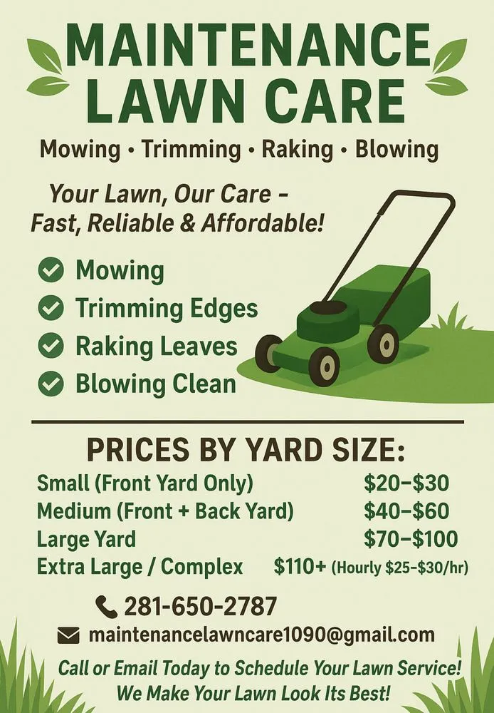 Top-rated yard cleanup service in Fresno, TX by Maintenance Lawn Care