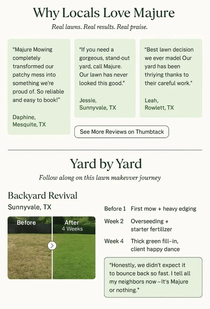 Trusted landscaping services experts serving Mesquite, TX - Majure Mowing