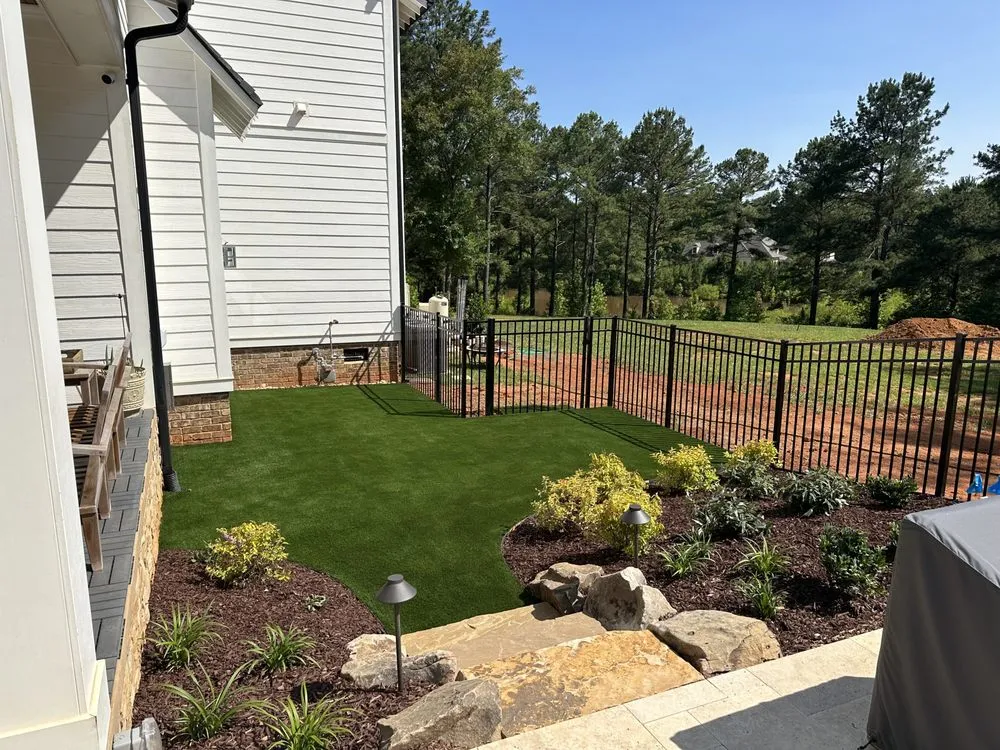 Affordable lawn care service with custom design in Harrisburg, NC by Makeover My Yard