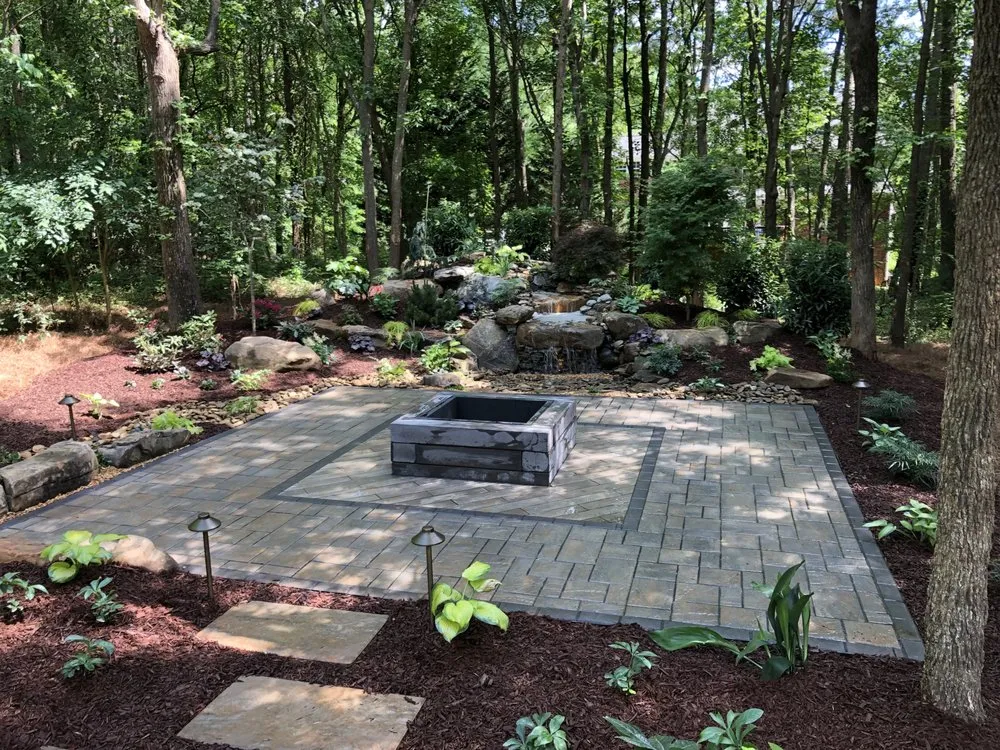 Custom residential landscaping in Harrisburg, NC by Makeover My Yard