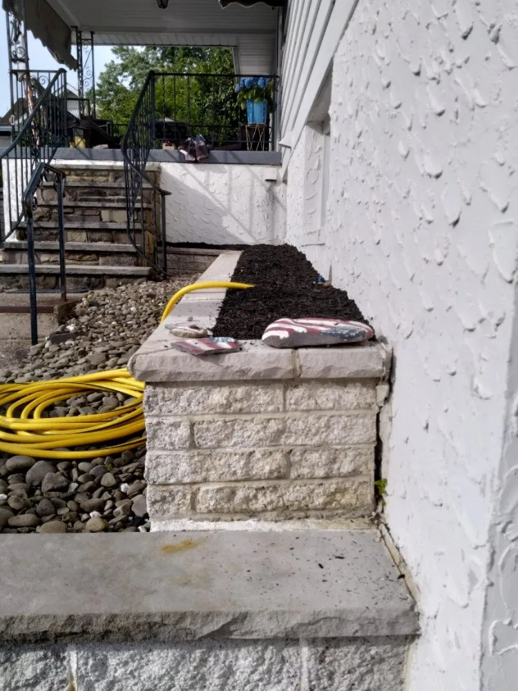 Custom garden landscaping in Dickson City, PA by Maldonado Lawns