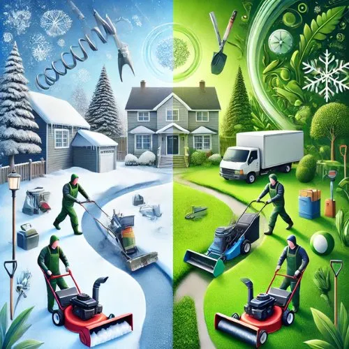 Professional yard maintenance for residential properties in Iola, KS by Maloney's Mowing