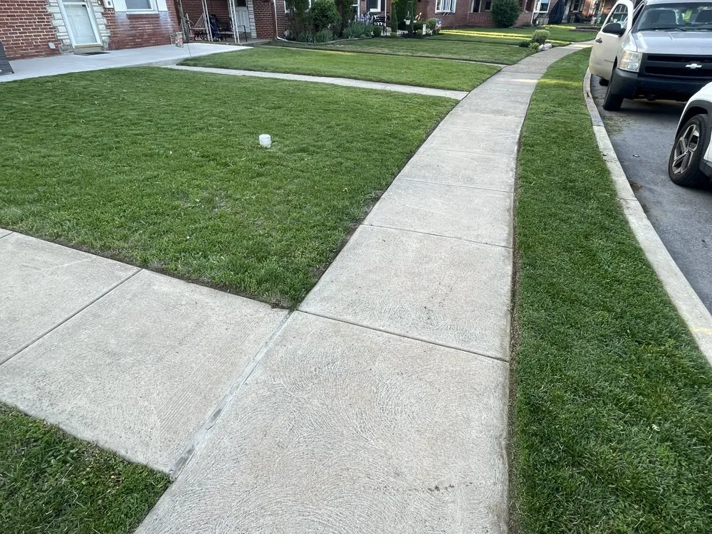 Custom landscape installation in Sharon Hill, PA by Mamie’s Landscaping