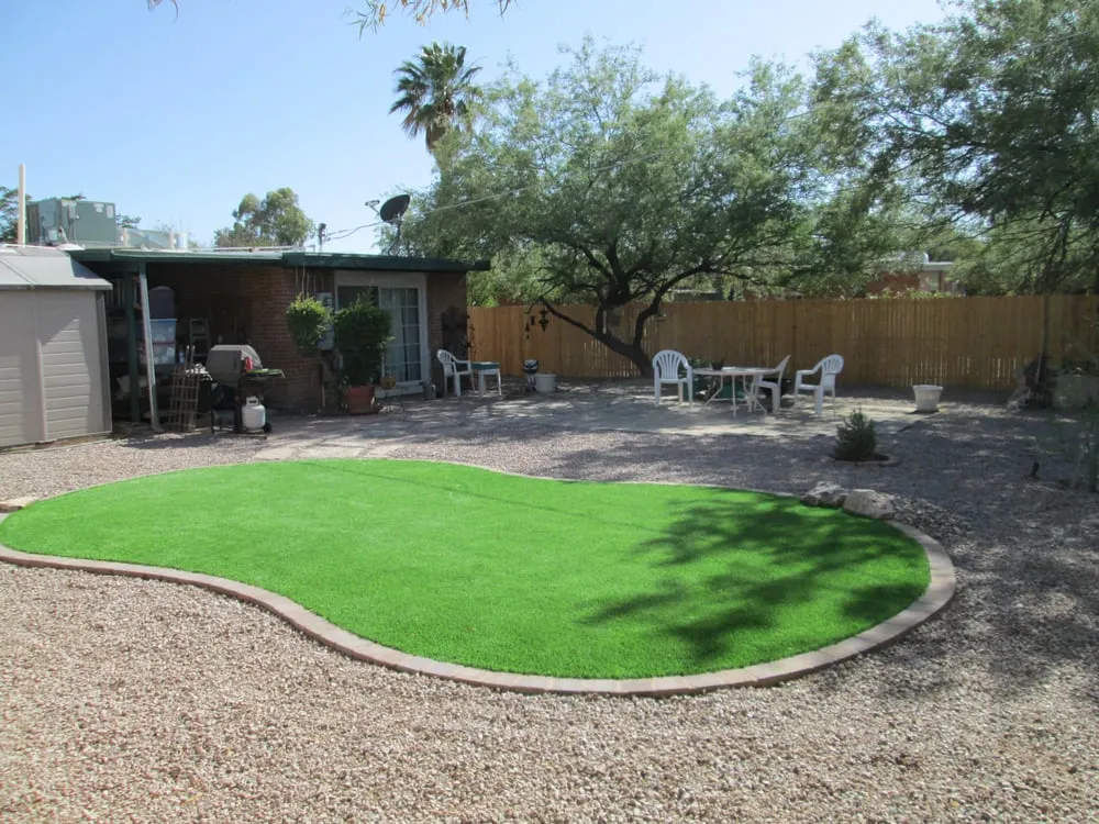 Professional yard cleanup service for beautiful yards in Oro Valley, AZ by Man of the Soil Landscape Builder