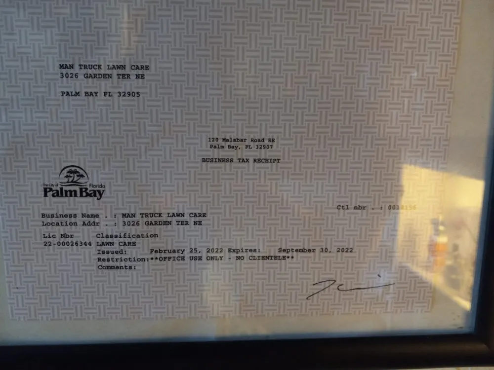 Expert lawn care service near you across Palm Bay, FL - Man Truck Lawn Care