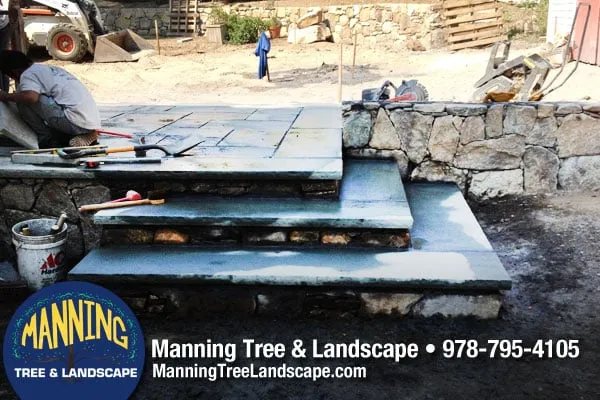Professional outdoor landscaping for beautiful yards in Acton, MA by Manning Tree & Landscape