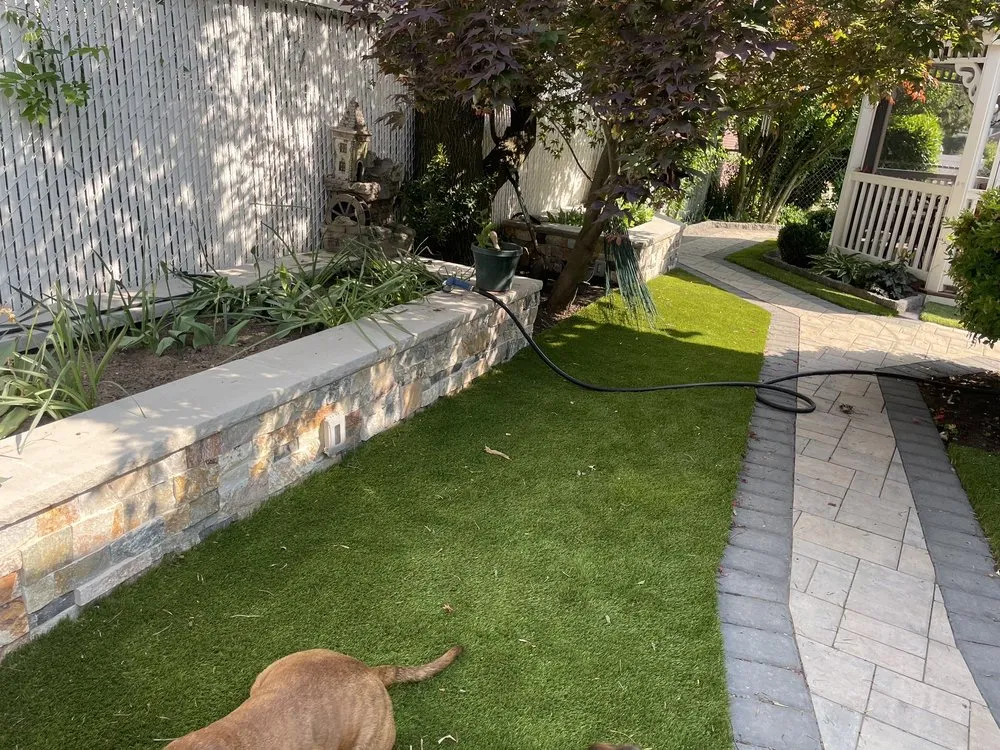 Expert outdoor landscaping with custom design in Staten Island, NY by Manny's Landscaping & Masonry