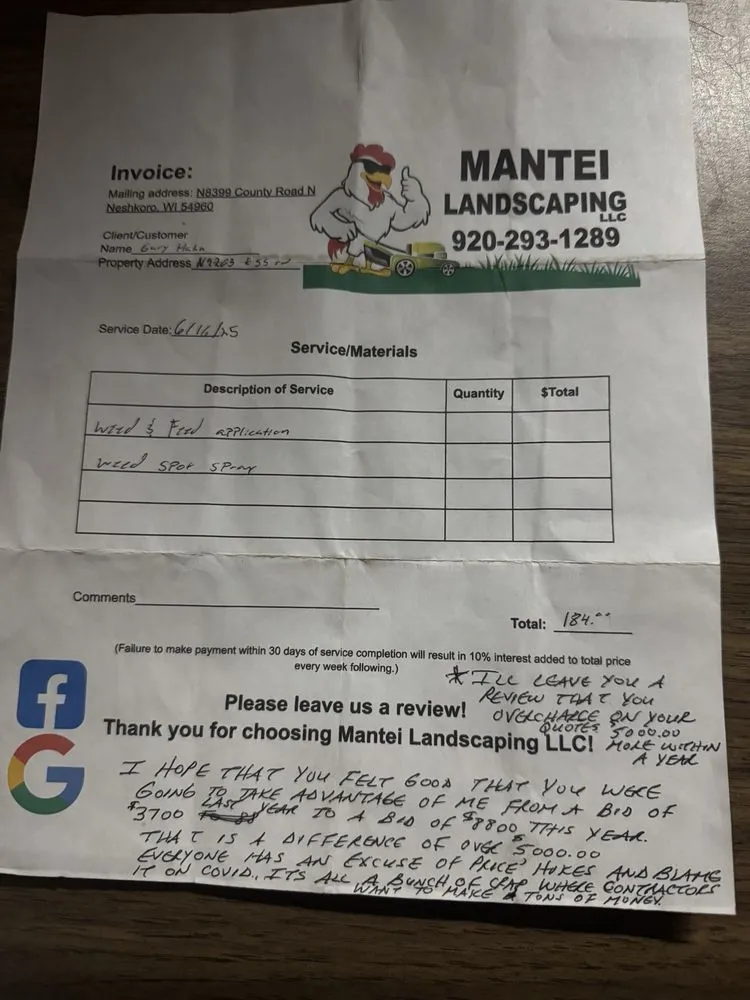 Affordable lawn mowing service for outdoor upgrades in Neshkoro, WI by Mantei Landscaping