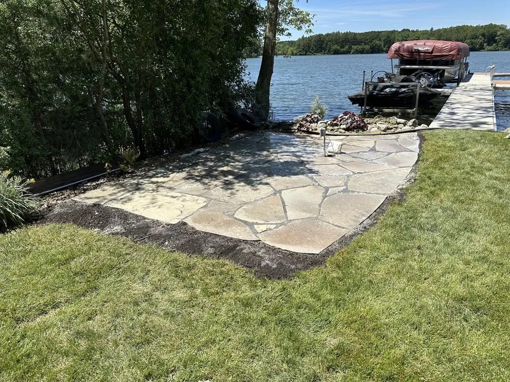 Expert lawn mowing service in Waukegan, IL by Manuel Brick Paving & Landscaping