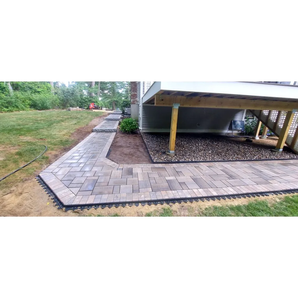 Professional outdoor landscaping with custom design in Methuen, MA by Manuel Landscapes