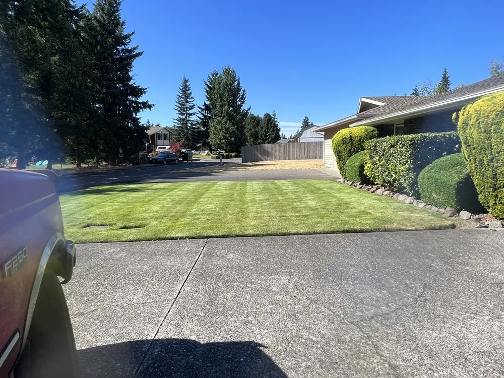 Custom landscape installation with custom design in Belfair, WA by Manuel’s Tree Service & Landscaping