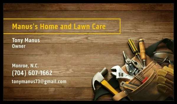Manus's Home and Lawn Care Logo