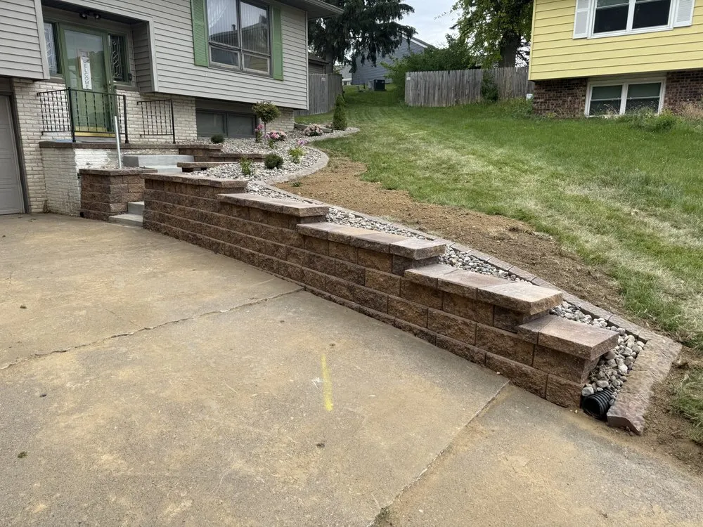 Custom garden landscaping for residential properties across Clinton, IA - MAP Landscape